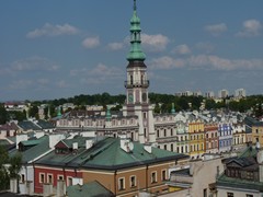 Panorama Zamościa z dzwonnicy katedry