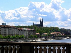 Wyszehrad z mostu Legii
