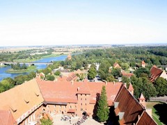 Malbork - panorama z wie�y Zamku Wysokiego